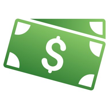 Banknot degrade glif simgesi