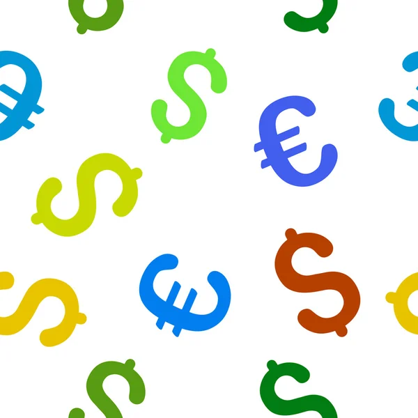 Dollar Seamless Flat Glyph Pattern — Stock Photo, Image