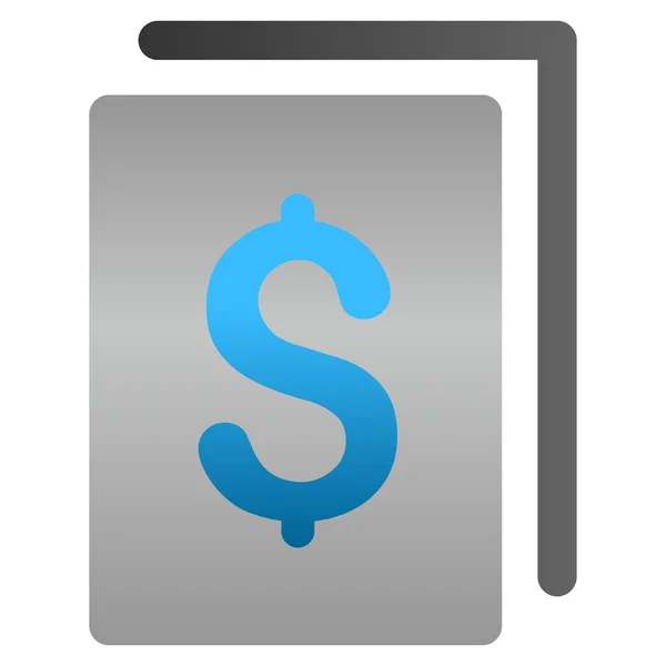 Banking Document Gradient Glyph Icon — Stock Photo, Image