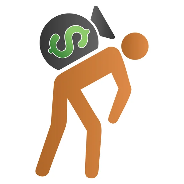 Financiële Courier kleurovergang Glyph pictogram — Stockfoto