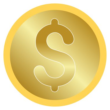 Doları para degrade vektör simgesi