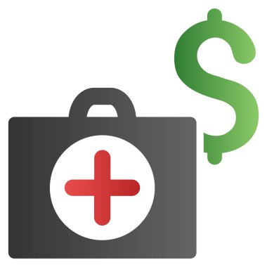 Tıp Maliyet Gradyan Vektör Simgesi