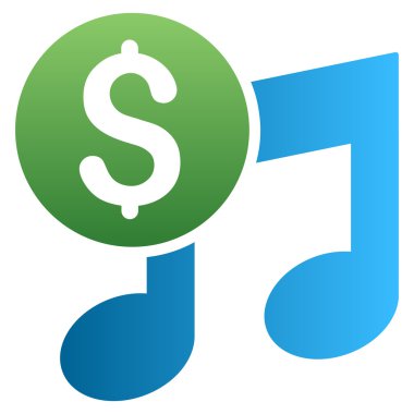 Müzik Fiyat Gradyan Vektör Simgesi