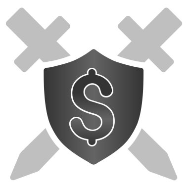 Finansal Guard kılıç degrade vektör simgesi