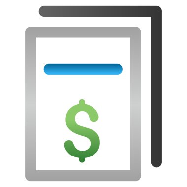 Fiyat Sayfaları Degrade Vektör Simgesi