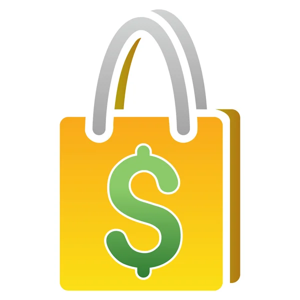 Shopping Bag Gradient Vector Icon — Stock Vector