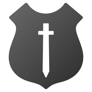 Koruma kalkanı degrade glif simgesi