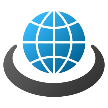 Küresel ağ degrade glif simgesini