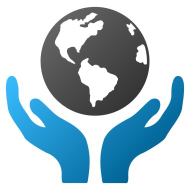 Uluslararası sigorta degrade glif simgesi