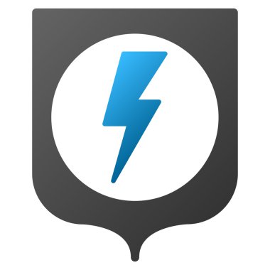 Elektrik koruma degrade glif simgesi