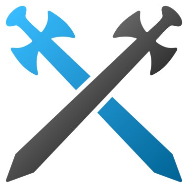 Ortaçağ kılıç degrade glif simgesi