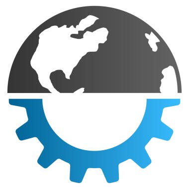 Uluslararası Sanayi degrade glif simgesi