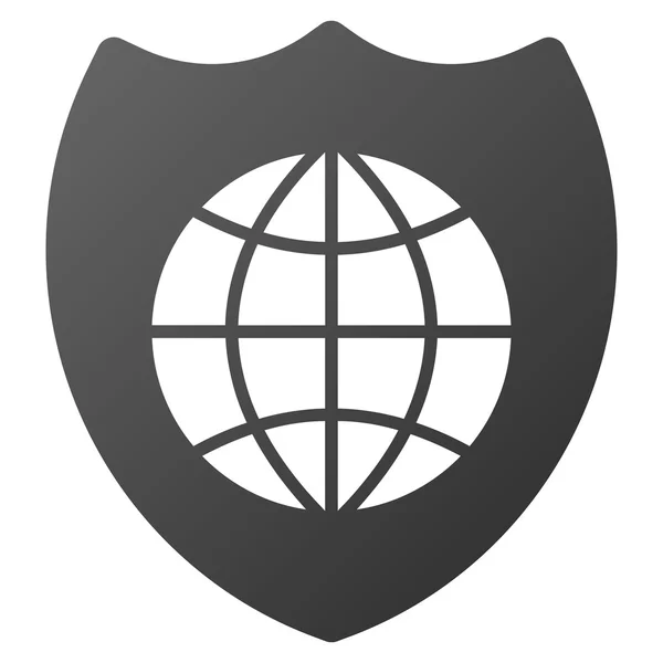 Glifo de gradiente de escudo global icono — Foto de Stock