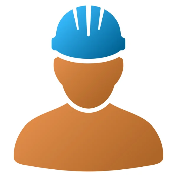 Worker Person Gradient Glyph Icon — Stock Photo, Image