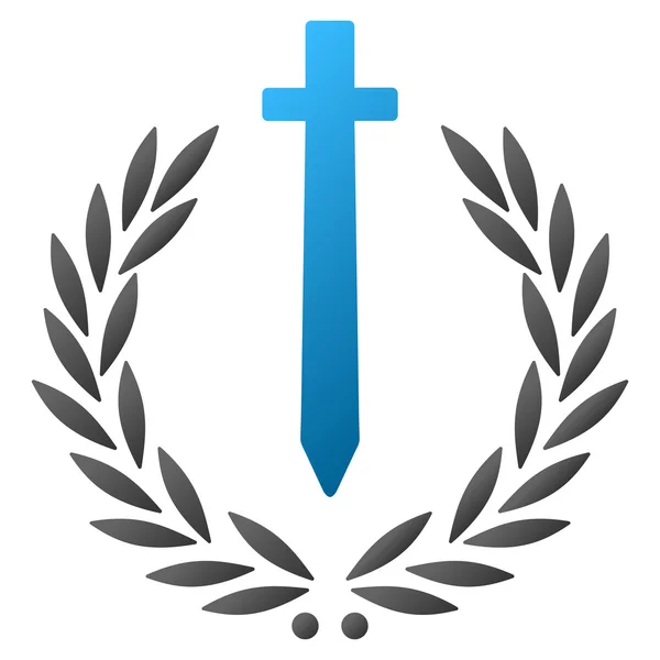 Miecz honoru Embleme Gradient glifów ikona — Zdjęcie stockowe