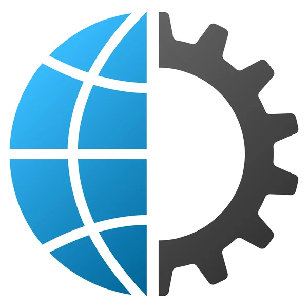 Global Industry Gradient Glyph Icon — Stock Photo, Image