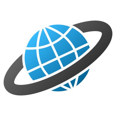 Gezegen Halka Gradyan Vektör Simgesi