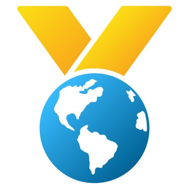 World Medal Gradient Vector Icon