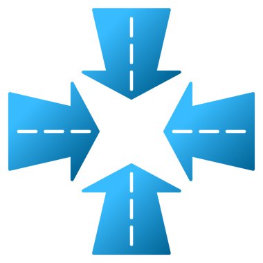 Yön degrade glif simgesi birleştirme