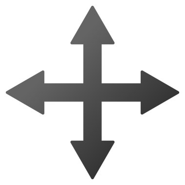 Quadro okları degrade glif simgesi