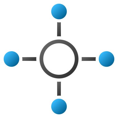 Radyal yapısı degrade glif simgesi