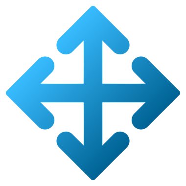 Yön türevleri degrade glif simgesi