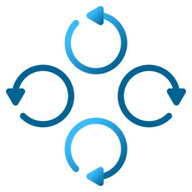 Döndürme degrade glif simgesi