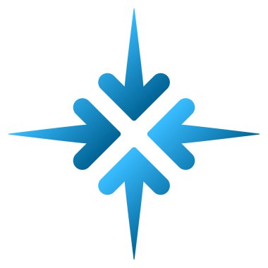 Etkisi okları degrade glif simgesi