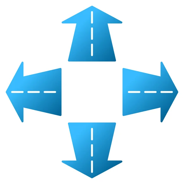 Instrucciones de la carretera Gradiente Glifo icono — Foto de Stock