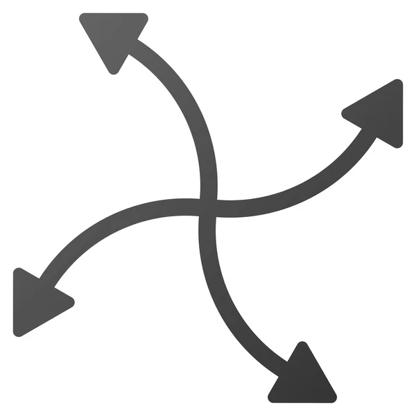 Swirl Arrows Gradient Vector Icon — Stock Vector