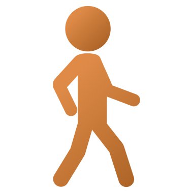 Yürüyen çocuk degrade glif simgesi