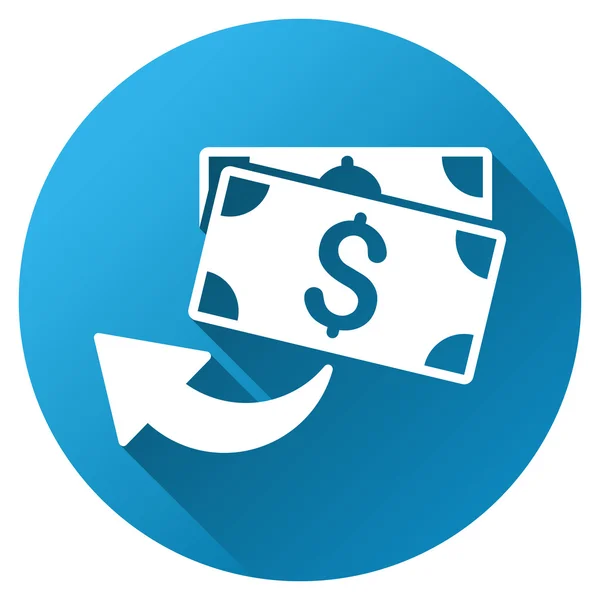 Cashback verloop ronde Glyph pictogram — Stockfoto