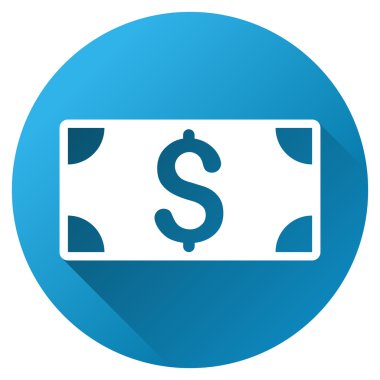 Banknot Gradyan Yuvarlak Vektör Simgesi