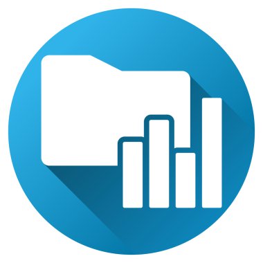 Grafikler Klasör Gradyan Yuvarlak Vektör Simgesi