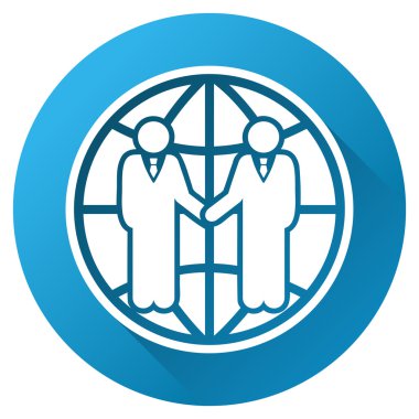 Global Ortaklık Gradyan Yuvarlak Vektör Simgesi