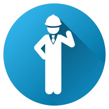 Mühendis Gradyan Yuvarlak Vektör Simgesi