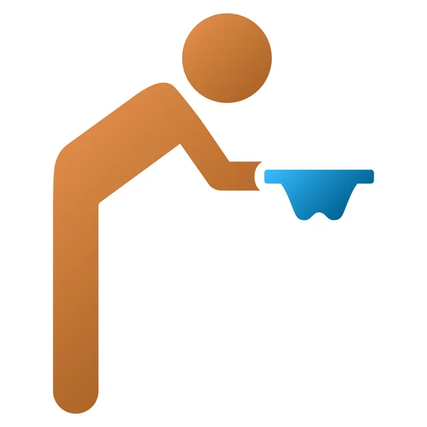 Kind Beggar gradiënt vector pictogram — Stockvector