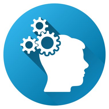 İş fikri degrade glif simgesi yuvarlak