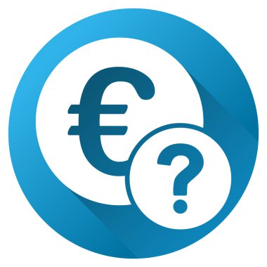 Euro durumu degrade glif simgesi yuvarlak