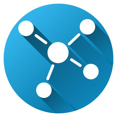 Bağlantılar degrade glif simgesi yuvarlak