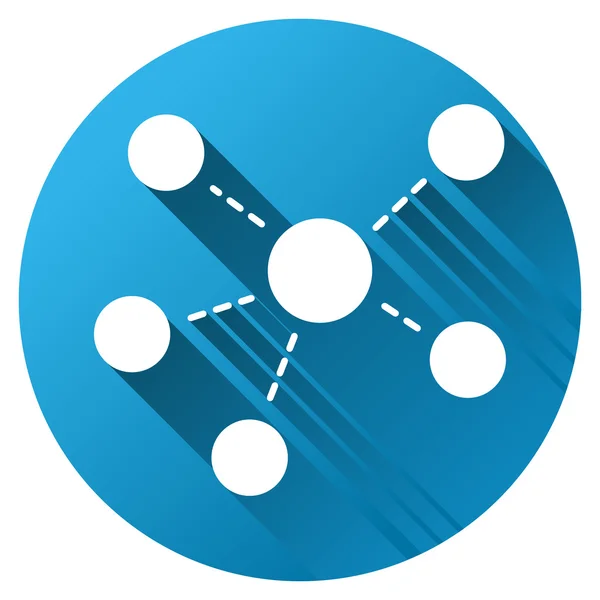 Icône de glyphe ronde de gradient de connexions — Photo
