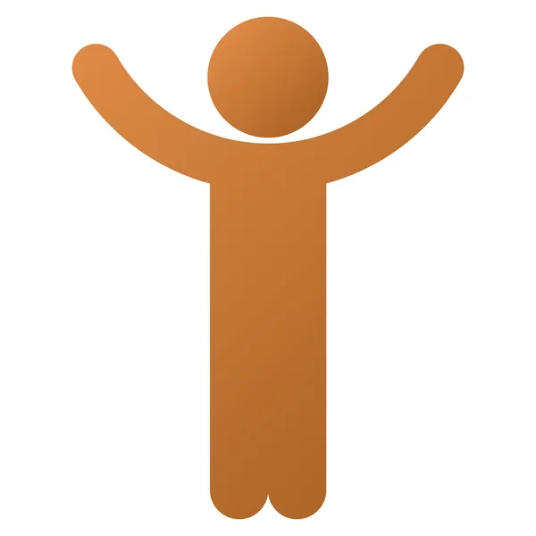 Hände hoch Kind Gradienten Glyphen-Symbol — Stockfoto