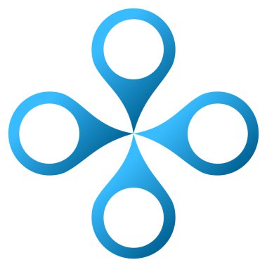 Harita İşaretleyicileri Gradyan Vektör Simgesi