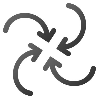 Whirl Arrows Gradient Vector Icon