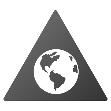 Dünya uyarı degrade vektör simgesi