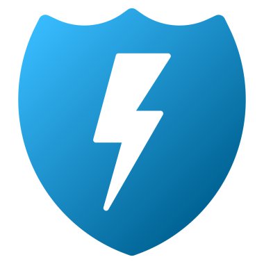 Elektrik kalkan degrade vektör simgesi