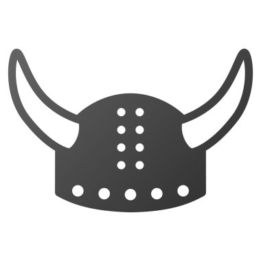 Boynuzlu miğfer degrade vektör simgesi