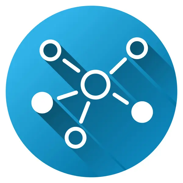 Relatie verloop ronde vector, pictogram — Stockvector