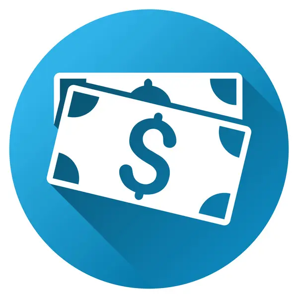 Billetes de dólar Gradiente Ronda Vector icono — Vector de stock