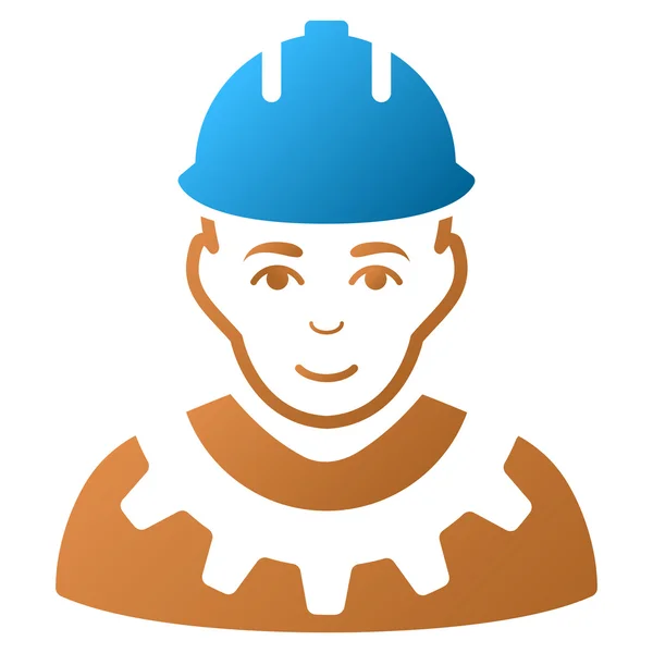 Industriële Builder kleurovergang Vector Icon — Stockvector
